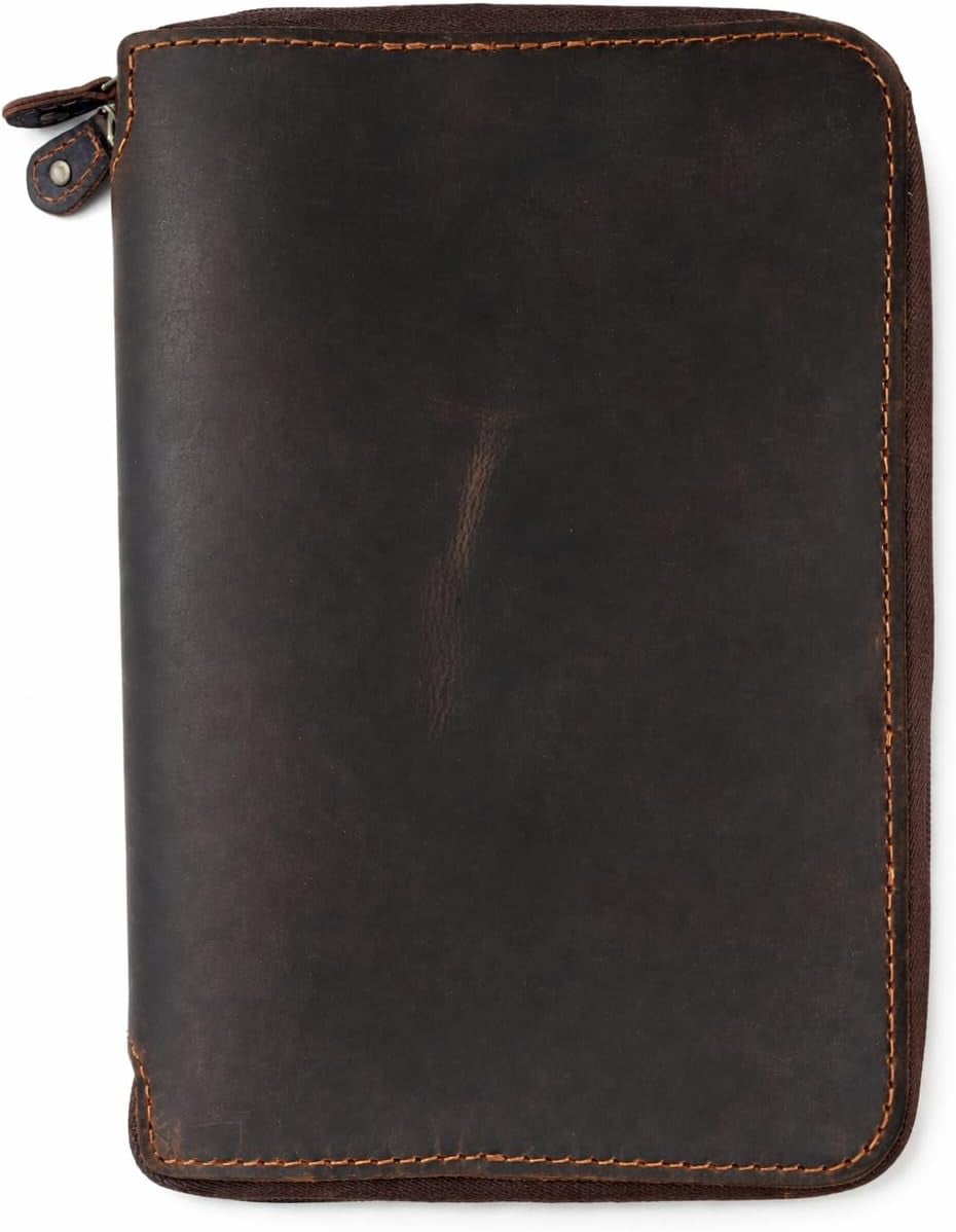 A5 Leather Journal Cover with Zipper Refillable Notebook  for  Leuchtturm1917