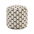 thumbnail image 1 of Puf otomán moderno Benzara beige gris geométrico 40 cm, 1 of 6