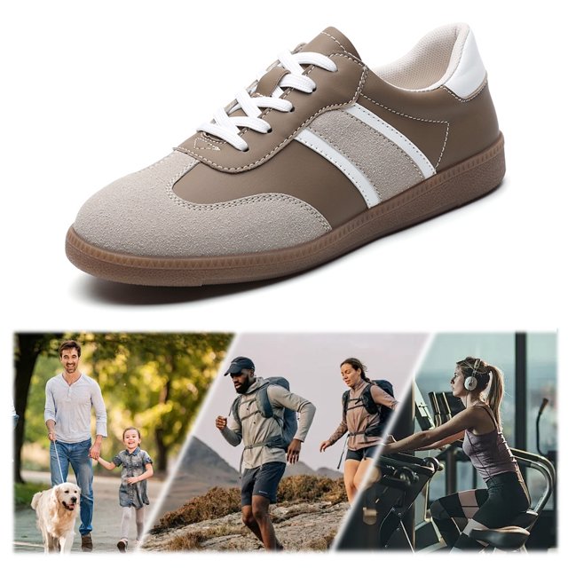 Zapatos Casuales Caminata Entrenamiento Alemanes para Mujeres (41 Caqui)