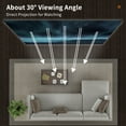 thumbnail image 3 of 120 Inch Portable Metal Projector Screen Light-Proof Movie Screen 16:9 3D 4K 1080P HD Foldable Projection Screen Easy to Clean with Fastening Tape for Home Theater Indoor and Outdoor Entertainment, 3 of 8