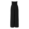 thumbnail image 5 of Jumpsuit Women'S Summer Fashion Casual Smocked Wide Leg Jumpsuit Romper Sleeveless Tube Neck Jumpsuit,Black Women'S Polyester Jumpsuit L, 5 of 6