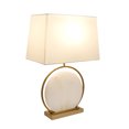 thumbnail image 4 of Pasargad Home Orb White Circular Marble and Metal Table Lamp with Shade, 4 of 7