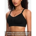 thumbnail image 3 of HBlife Wireless Bras for Women Comfortable Cami Bras Women's Bralettes No Underwire Adjustable Seamless Bra 4Pcs Sports Bra, 3 of 6