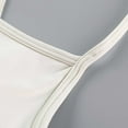 thumbnail image 6 of Xfvqtps Sports Bras for Women Cross Back Spaghetti Straps Backless Solid Color Breathable Yoga Bras White, 6 of 9