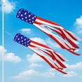 thumbnail image 4 of CaiYueKe Patriotic Windsock Outdoor Decorations American Flag Style Red White Blue Windmill Spinner Garden Yard House Independence Day July 4th Party Supplies Hanging Ornament, 4 of 6