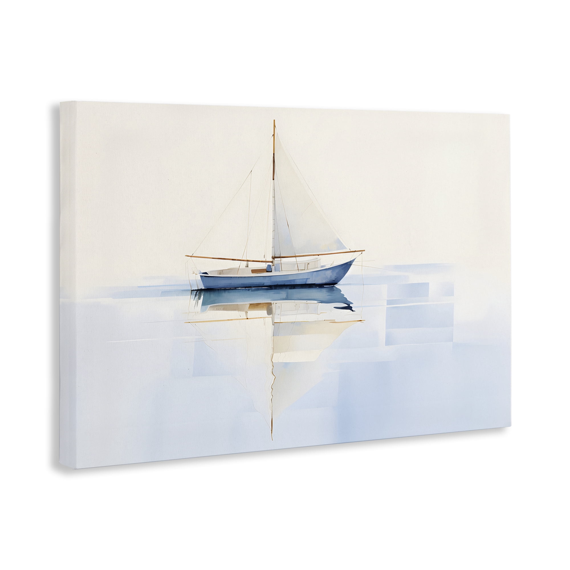 Stupell Industries Reflective Sails View Nautical & Beach Painting Wrapped Canvas Art Print Wall Art, 30 x 20
