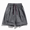 thumbnail image 4 of KPOPLK Women's 5"/ 7" Athletic Running Shorts Drawstring Quick Dry Lightweight Workout Gym Shorts with Pockets UPF 50+ Size L,Dark Gray, 4 of 6