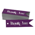 thumbnail image 1 of Inkdotpot Silver Foil Paper Hang Tags Thank You Bridal Shower Favor Tags 100 Pieces, 1 of 6