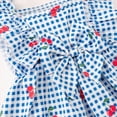 thumbnail image 6 of mgoYE Toddler Girl Dress Ruffle Sleeve Bowknot Dress Floral Dresses with Bow for Play Party Birthday Casual 2-6t(Blue,5-6 Years), 6 of 9