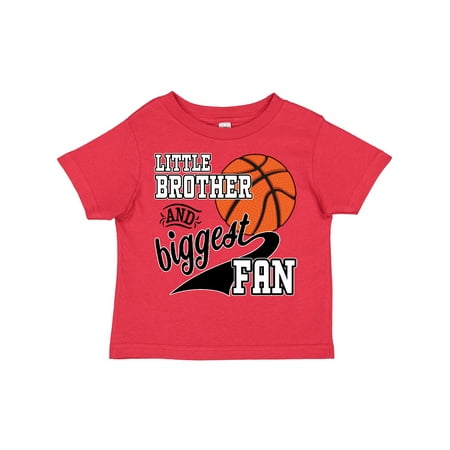 

Inktastic Little Brother and Biggest Fan- Basketball Player Gift Toddler Boy Girl T-Shirt
