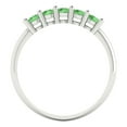 thumbnail image 5 of 0.35 ctw Wedding Band for Women - 14K White Gold Simulated Green Diamond Stackable Eternity Ring, 5 of 6