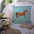 thumbnail image 3 of Carolines Treasures BB8085PW1414 Arabian Horse Blue Check Fabric Decorative Pillow, 14 x 14 in., 3 of 4