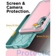thumbnail image 2 of KOMI for Samsung Galaxy S24/S25 Case with Glass Screen Protector,Heavy Duty Drop Protection Full Body Rugged Shockproof Military Protective Tough Durable Cover for Galaxy S24/S25 6.1" 5G 2025 Pink, 2 of 5