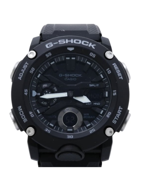 Pre-Owned CASIO G-SHOCK ANALOG-DIGITAL GA-2000 SERIES GA-2000S-1AJF Black Resin Men's Watch