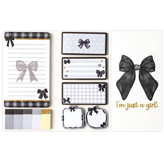 Black Coquette Sticky Notes, Memo Pad Note for Teaching Appreciate Gift