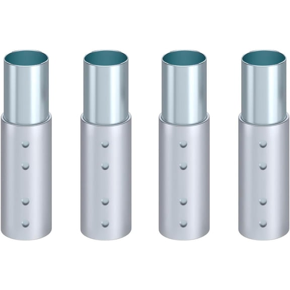 AmGood 6" Metal Leg Adjustable Extender | Pack of 4 |Fits 1-5/8 Inch Tubing