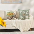 thumbnail image 5 of Bless Our Home Sunflower Eucalyptus Leaves Throw Pillow Covers, 18 x 18 Inch Seasonal Spring Summer Truck Home Sweet Home Cushion Case Decorations Set of, 5 of 6