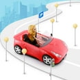 thumbnail image 2 of Coche Convertible Para Muñecas Vehículo De Muñeca Convertible De Color Rojo Profundo Brillante Con Cinturones De Seguridad Que Funcionan Regalo Ideal Aumenta La Diversión De Los Niños, 2 of 5