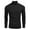 Black, variant on Men's Streak Knit Half Turtleneck Sweater Button Pocket Casual Winter Long Sleeve