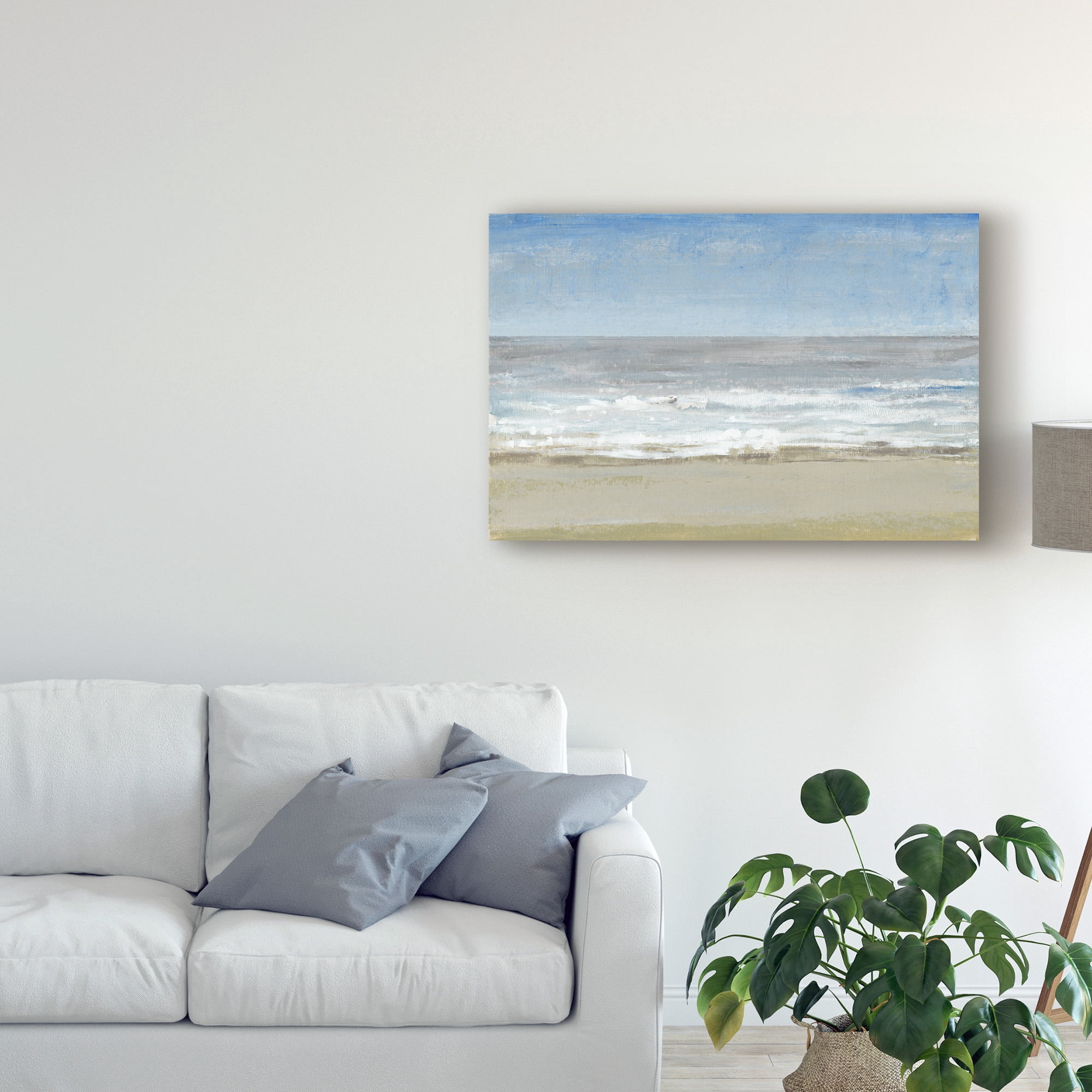 Trademark Fine Art 'Beach Walking Day I' Canvas Art by Tim OToole
