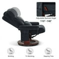 thumbnail image 6 of MCombo Swivel Recliner and Ottoman, Multi-Position Leisure Office Chair with Vibration Massage, Chenille Fabric Ergonomic Lounge Armchair for Home Living Room 4687, 6 of 8