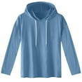 thumbnail image 1 of Penkiiy Chandail à Capuchon pour Homme, Manches Longues, Décontracté, Mode, Chandails, Cordon de Serrage, Chandail à Capuche de Gym, m Bleu, 1 of 6