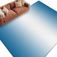 thumbnail image 2 of Blue Ombre Area Rug 5x7 FT, Non Slip Bedroom Throw Carpet, Blue White Gradient Modern Abstract Art Washable Soft Floor Carpet Non-Shedding Rug for Dining Room Bedside Classroom Desk, 2 of 9
