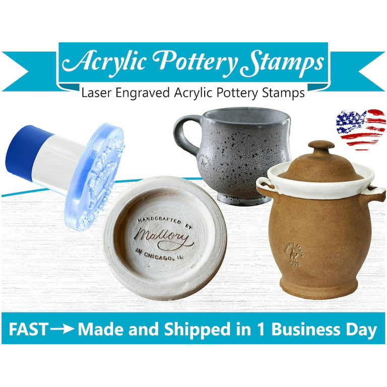 Engraved Acrylic Pottery Stamp 
