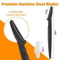thumbnail image 2 of 88 count Eyebrow Razors &  Razors for Women in Storage Jar - Black Dermaplane Razor for  & Men, Precision   with Protective Covers, Thoughtful Beauty  for Women, 2 of 6