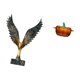thumbnail image 5 of Estatua de la casa,Estatua de ala hecha a mano,artesanía de resina para cafetería,Plato de dulces,Plato de dulces de vidrio con tapa Tarro de dulces decorativo,Para el buffet de dulces,la, 5 of 8