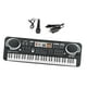 thumbnail image 5 of Piano Electrónico de 61 teclas para niños, juguete de sonido interactivo familiar, Juguete Musical educativo para cumpleaños, niños principiantes Negro, 5 of 9