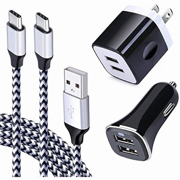 Quyaojz Fast Charger Type C Car Charger for Samsung Galaxy S22 /S22  /S21/S20 fe /S20 A13 5G, A21, A12,A42,A52, A32, A11,Note 22/20, Dual Port Car Charger Adapter Wall Charging Block and Cable Cord