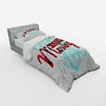 thumbnail image 3 of Ambesonne Retro Bedding Set 4 Pcs, Hipster Lifestyle Words, Queen, Sky Blue Red Coconut, 3 of 3