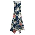 thumbnail image 3 of WILLBEST Robes de Fête pour Femmes Mode pour Femmes Printemps et Été Rétro Ourlet Irrégulier Col Rond Sans Manches Poche Style Plage Robe Décontractée 2, 3 of 3