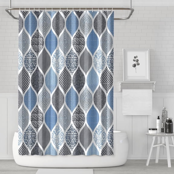 Waterproof Bohemian Shower Curtain 72x72 Inch Boho Style Polyester Unique Shower Curtain for Bathroom Hotel Home Decor with 12 Plastic Hooks