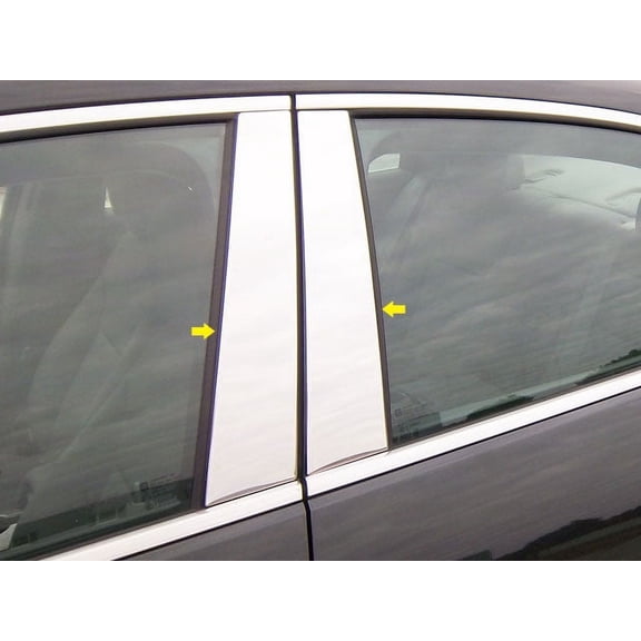 Stainless Steel Pillar Trim 4Pc Fits 2013-2015 Chevrolet Malibu PP53105 QAA