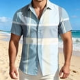 thumbnail image 2 of LIaqionyy Big and Tall Button down Shirts for Men's Printed Casual Beach Vacation Loose Short Sleeve Tees Shirt, 2 of 5