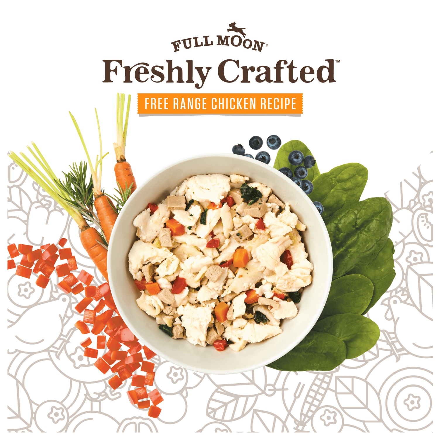 Full Moon Freshly Crafted Free Range Chicken Dog Food 64 oz