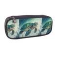 thumbnail image 2 of Lsque Watercolor Turtle1 Printed Big Capacity PU Leather Pencil Case Large Pencil Pouch Stationery Pen Bag Pencil Holder for Teen, 2 of 6