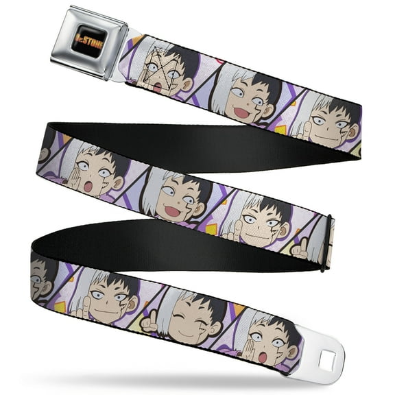 Crunchyroll Belt, Seatbelt Buckle Belt, Dr Stone Chibi Gen Asagiri Expression Blocks, 30 to 44 Inches