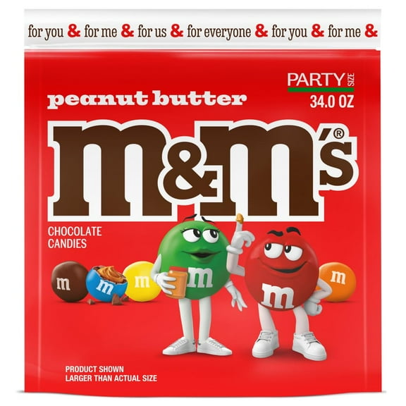 M&M'S Peanut Butter Easter Chocolate Candy, Milk Chocolate, Party Size, Candy Bulk for Easter Baskets, Holiday Gifts, Party Favors & More, 38 oz Bag