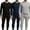 Black/Navy/Grey, variant on BenBen Men’s Base Layer Thermal Underwear Set Waffle Knit 3-Pack – Lightweight & Warm| S-2XL