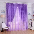 thumbnail image 2 of Curtain Curtain Door Purple Tulle Panel Window Screens Balcony Decor, 2 of 5