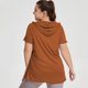 thumbnail image 5 of mfyjkho Tops De Tallas Grandes, Camisetas De Entrenamiento Con Capucha De Talla Grande Para Mujer, Camisetas De Manga Corta Con Protección Solar, Conjuntos Modernos De Primavera Y Verano Xxxxl, 5 of 6