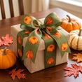 thumbnail image 5 of Cadancy Thanksgiving Ribbon 15ft Pumpkin Pattern Fabric Ribbon Wired Edge for Gift Wrapping Crafts Bow Making Wreath Seasonal Handmade Project Fall Decor, 5 of 6