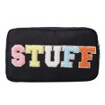 thumbnail image 1 of Estuche de Maquillaje Hugtrwg para Mujer con parches letras negro, 1 of 9