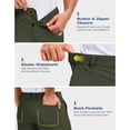 thumbnail image 5 of PULI Men’s Golf Shorts 9" Inseam Stretch Water-Resistant Quick Dry 5 Pockets Casual Travel Hiking, 5 of 7