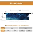 thumbnail image 5 of 52 x 18 Inch Galaxy Kitchen Curtains Valance Space Nebula Small Cafe Window Curtains Universe Blue Starry Star Moon Rod Pocket Bathroom Short Privacy Window Treatment Drapes Curtains, 5 of 5