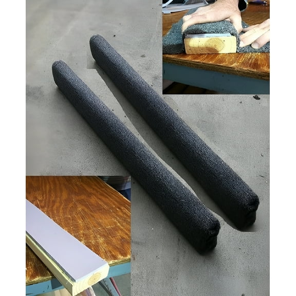 (2) Charcoal Bunk Boards w/ HD Padding / 2x4x8 / Marine Carpeted Runners for Boat Trailer