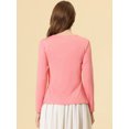 thumbnail image 4 of AllegK Cardigan Dobladillo Rizado RebeDe Punto Frente De CorbaPaMujeres naranroL, 4 of 5